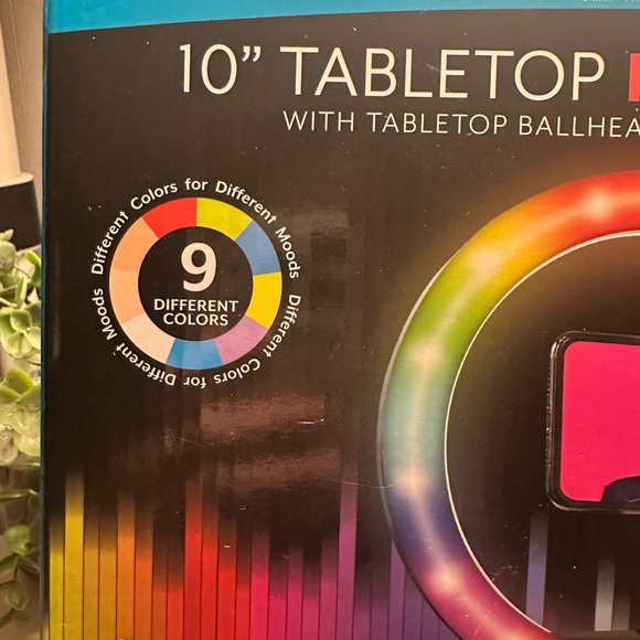 Bower 10” Tabletop Colorful LED Ring Light with Tripod - Picture 4 of 7